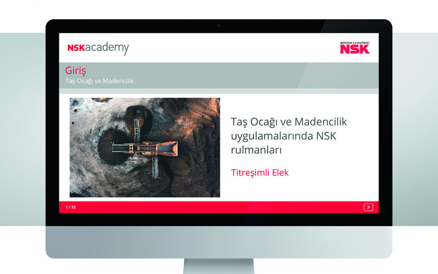Titreşimli elekler için online eğitim modülü şimdi NSK akademide